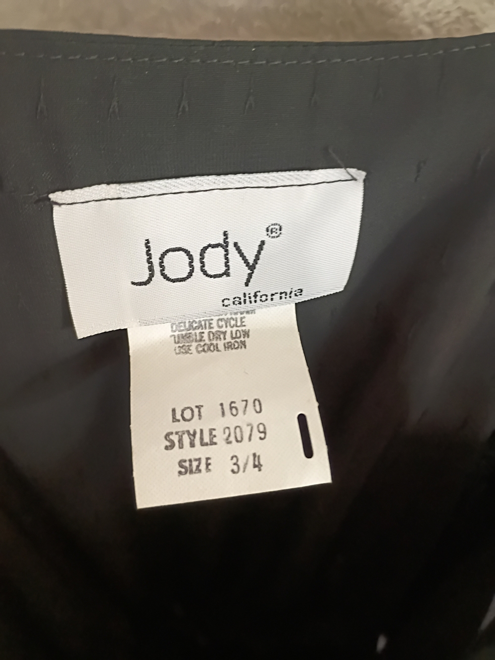 Vintage Jody Black Spaghetti Strap Midi Dress - Picture 3 of 4